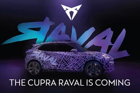 The future is electric. The New CUPRA Raval is coming – fully electric, bold, dynamic, unstoppable.